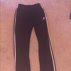 These Sweatpants Are Black With White Stripes Down The Sides. Never Worn. Breathable But Keeps You Warm. There Are A Kids 14/16 But Also Is The Danes As A Women’s Small. Also Has Pockets And They Are The Kind Of Sweatpants That Won’t Get Ruined By The Washer!! :)) Adidas Sweatpants, Cute Outfits For School, Bath And Body Care, Adidas Pants, Black Adidas, School Outfits, Adidas Women, Track Pants, Washer