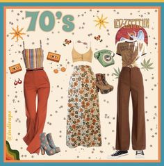 Fashion Inspo Outfits Short People, 70s Baddie Outfits, 70s Outfit Moodboard, Groovy Inspired Outfits, 70s Outfits Party 1970s Vintage Fashion, Summer 70s Fashion, 70s 80s 90s Outfit, 70 Inspired Outfits Summer, Cute 70s Inspired Outfits