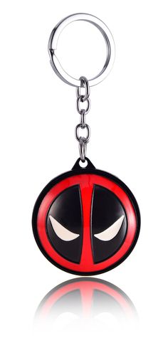 a key chain with a deadpool face on it