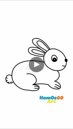 a drawing of a rabbit with the words hamdego on it