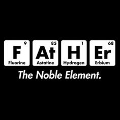 the noble element is shown in black and white, with an image of father on it