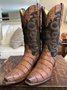 ad eBay - Back At The Ranch Men's Chocolate Crocodile Suede Hand Tooled Western Boots 8 D! - Buy Now, click the link (eBay) Western Formal Boots With Crocodile Pattern, Business Boots With Crocodile Pattern And Round Toe, Formal Crocodile Pattern Snip Toe Boots, Fitted Western Boots With Crocodile Pattern, Brown Crocodile Pattern Snip Toe Boots, Brown Crocodile Pattern Classic Boots, Fitted Crocodile Pattern Boots For Business, Fitted Crocodile Pattern Business Boots, Western Boots With Crocodile Pattern And Round Toe