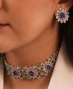 Diomand Necklace, Latest Diamond Necklace Designs, Telugu Jewellery, Diamond Chokers, Indian Gold Necklace Designs, Saffron Spice, Jenner House, Western Designs, Beautiful Jewelry Diamonds