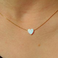 Dainty opal heart pendant floating on a sterling silver / 14K Gold Filled / 14k Rose gold filled chain. Sparkly women or children heart necklace jewelry.The opal heart necklace is safe to get wet and makes a beautiful wedding jewelry, birthday, friendship gift that fits everyday wear and any occasion.Minimalist opal charm on a chosen delicate necklace. Beautiful gift for her. Fit both adults or children.◆ DETAILSNecklace chain: Sterling silver / 14K Gold Filled / 14K Rose Gold Filled.Charm: 8mm White Opal Jewelry, Opal Choker, Beautiful Wedding Jewelry, Rose Gold Heart Necklace, Real Diamond Necklace, Dainty Diamond Necklace, Necklace Opal, Bezel Necklace, Detailed Necklace