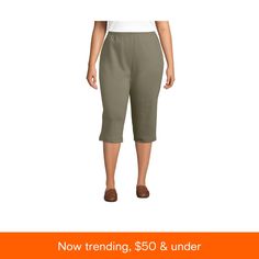 in stock Fall Cotton Knee-length Pants, Khaki Knee-length Spring Bottoms, Spring Khaki Knee-length Bottoms, Casual Mid-calf Bottoms For Fall, Beige Stretchy Knee-length Bottoms, Casual Beige Knee-length Bottoms, Casual Spring Mid-calf Bottoms, Casual Beige Knee-length Pants, Casual Fall Capri Pants