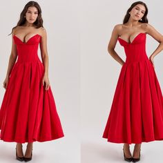 This Stunning Midi Is Simply The Dress For Your Special Occasions. Feminine, Chic And Truly An Icon. The Architectural Sculpted Bodice Is Perfectly Boned To Cinch Your Waist And Contrasted By The Full, Feminine, Voluminous Skirt. There's Layers And Layers Of Tulle Under The Skirt To Maintain That Perfect Shape And It Zips To The Back For Easy On. The 'Regular Cup' Option Suits Cup Size A-C Whilst The 'Bigger Cup' Option Suits Cup Size D-E. Where To Wear: Romantic Date Nights, Champagne Bars, Pro Red Strapless Dress With Sweetheart Neckline For Banquet, Red Strapless Dress With Boned Bodice, Red Strapless Corset Dress For Formal Occasions, Fitted Red Strapless Dress For Gala, Red Fitted Strapless Dress For Gala, Red Strapless Dress With Sweetheart Neckline For Formal Events, Red Strapless Dress With Fitted Bodice For Cocktail, Red Fitted Strapless Dress For Evening, Fitted Red Strapless Dress For Evening