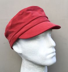 Dark red fiddler cap This stylish fiddler cap is made in a dark red denim. Fisherman caps suit both men and women and all ages. *Headsize 62cms/24.41inches * Handwash, cool iron To see more of my hats please click https://www.etsy.com/uk/shop/OverToYou I design, pattern cut and create all my hats in sunny Brighton in the South of England. All my designs are original and combine timeless elegance with a modern twist. I despatch my hats using Royal Mail 1st class post within the U.K. and Internati Casual Red Flat Cap, Red Cotton Hat For Fall, Red Cotton Flat Cap Hat, Red Cotton Flat Cap, Fiddler Cap, South Of England, Red Denim, Newsboy Cap, I Design