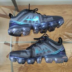 Nike Air Vapormax 2019 Throwback Future Black Multicolor Ar6632-001. Size Women's 7. Excellent Condition. No Original Box. Vapormax 2019, Nike Air Vapormax 2019, Air Vapormax, Black Nikes, Nike Women, Nike Shoes, Athletic Shoes, Nike, Women Shoes