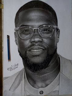 Talented Young Artist Draws Incredibly Realistic Portrait Of Kevin Hart, Can’t Believe He Actually Responds On Twitter | Bored Panda Nigerian Artist, Celebrity Portraits Drawing, Realistic Pencil Drawings, Top Pic, Social Art, Animal Illustrations, Celebrity Drawings, Kevin Hart