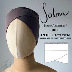 a mannequin wearing a headband with the words salma on it