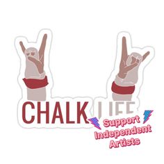 two stickers that say chak life support independent artists