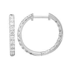 Add sophistication to any look with these stunning 18mm 14k Gold Diamond Huggie Earrings. Available in 14k white gold (2.76g) With 38 round diamonds 1.02ct tw SI G-H diamonds 18mm Sold as a pair Gift wrap available Gold Diamond Hoop Earrings, Diamond Huggie Earrings, Circle Bracelet, Diamond Charm, Diamonds And Gold, Huggie Earrings, Diamond Hoop Earrings, Gold Hoop, Gold Stars