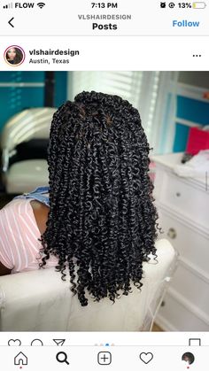 Passion Twists Braids Medium, Curly Pop Braids, Medium Length Passion Twists Hairstyle, Medium Passion Twists Hairstyle, Bob Passion Twists, Medium Length Twist Braids Hairstyles, Passion Twists Medium