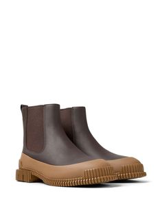 Camper Pix Leather Chelsea Boots | Brown | FARFETCH Brown Slip-on Chelsea Boots With Rubber Heel Cap, Brown Slip-on Chelsea Boots With Textured Sole, Brown Chelsea Boots With Textured Sole And Calf Leather, Brown Chelsea Boots With Textured Sole In Calf Leather, Brown Calf Leather Chelsea Boots With Textured Sole, Brown Chelsea Boots With Rubber Sole For Work, Brown Slip-on Chelsea Boots With Reinforced Heel, Slip-on Boots With Contrast Sole For Fall, Fall Slip-on Boots With Contrast Sole