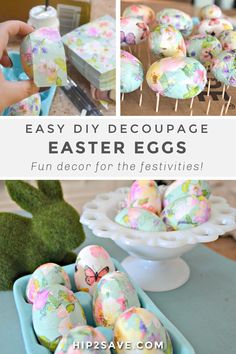 easy diy decoupage easter eggs for the festive