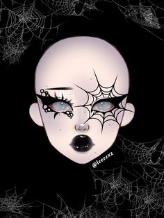 Telaraña makeup, halloween makeup, dark makeup Hallowen Schminke, Eyeliner Inspo, Goth Makeup Tutorial