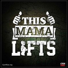 this mama lifts sign on a black background