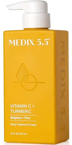 Medix 5.5 Vitamin C Cream with Turmeric for Face and Body, Firming and Brightening Cream for Age Spots, Dark Spots and Sun-Damaged Skin, Ginger, Ginseng. (425 ml)   **** About this item****    -Medix 5.5 Vitamin C cream is the perfect combination of anti-ageing ingredients with natural antioxidants. Vitamin C lotion promotes an even skin tone. Natural Ferulic Acid is a powerful antioxidant that targets sun-damaged skin.  -Antioxidant turmeric supports firm, youthful looking skin and helps hydrate and moisturize dehydrated dry skin. With revitalising moisturiser for the skin. -This super large 15 oz cream with vitamin C can be used to improve your complexion on your face, to improve your eye, neck, décolleté, hand and body. Safe for all skin types, including oily and sensitive skin. Turmeric For Face, Vitamin C Cream, Anti Aging Skin, Sun Damaged Skin, Cream Face, Brightening Cream, Anti Aging Moisturizer, Face Lotion