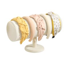 PRICES MAY VARY. About 5" Diameter, proper size for storing kids and adults hair accessories. Beige color, is elegant and beautiful color. Covered with soft high quality velvet, you will feel comfortable to touch it. This headband rack is suitable for displaying your hairband in various places, such as bedroom, boutique, exhibition, show, providing a good way to display your headband. Satisfaction guaranteed! we trust our product will satisfied with you.if you have any complait about it, we will Hairband Accessories, Velvet Hairband, Headband Storage, Hair Product Organization, Barbie Party Decorations, Headband Organizer, Headband Holder, Jewelry Displays, Stand Display