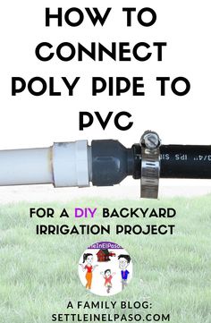 the back end of a pipe with text overlaying how to connect polypipe to dvc