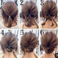 Easy Updos For Medium Hair, Easy Hair Updos, Up Dos For Medium Hair, Medium Short Hair, Girl Braids, Summer Hairstyles For Medium Hair, Peinados Fáciles Para Cabello Corto, Short Wedding Hair