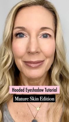 Hooded Eyeshadow Tutorial for Mature Sagging Lids #hoodedeyes #maturemakeup Simple Eyeshadow Tutorial, Hooded Eyelids, Simple Eyeshadow, Hooded Eyes, Eyeshadow Tutorial, Makeup Application, Skin