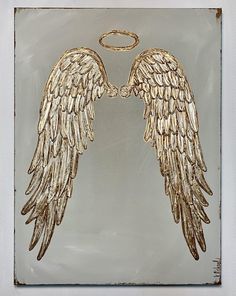 an image of two angel wings with a halo