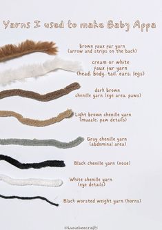 an assortment of different types of baby hair