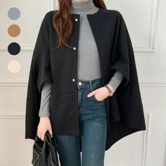 Single Breasted Coat, Winter Coats Jackets, Batwing Sleeve