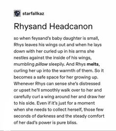 a page from the book, rhysand heaccanon