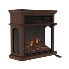 29 in. Freestanding Electric Fireplace with Mantel in Brown - Super Arbor Fireplace With Mantel, Electric Fireplace Mantel, Black Electric Fireplace, Freestanding Electric Fireplace, Electric Fireplace With Mantel, Best Electric Fireplace, Media Console Table, Electric Fireplace Heater, Fireplace Heater