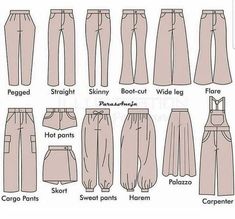 the different types of pants for women