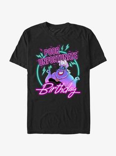 Disney The Little Mermaid Ursula Unfortunate Birthday T-Shirt The Little Mermaid Ursula, Disney Money, Disney The Little Mermaid, Zombie Disney, Tall Hoodies, Plus Size Swim, Disney T, Plus Size Fits, Disney Tshirts