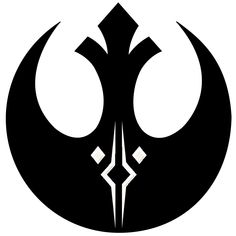 a black and white star wars symbol