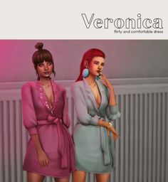 two women standing next to each other in front of a radiator with the words veronica on it