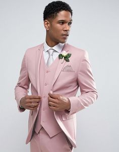 Pink Tux, Pink Suit Men, Pink Tuxedo, Asos Wedding, Suit Prom, Mens Wear Wedding, Dinner Suit, Outfits Hombre