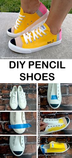 the diy pencil shoes are easy to make and great for any type of project