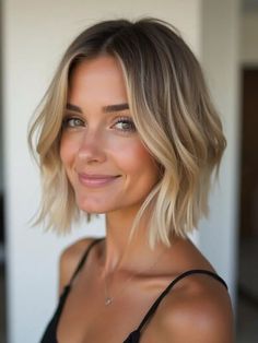 Eisiges Blond mit subtilen Wellen Blond Chin Length Bob, Haircuts For Fine Hair Heart Shaped Face, French Bob Balayage, Blonde Bob Fine Hair, Balayage Bob Blonde, Fall Blonde Bob, Blonde Hair For Olive Skin Tone, Chin Length Haircuts For Fine Hair, Chin Length Blonde Hair