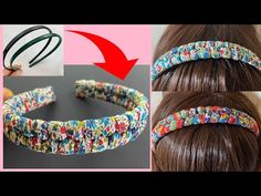 Braided Headband Diy, Hair Pins Diy, Hair Bands Diy, Crochet Hairband, Diy Braids, Diy Bag Designs, How To Make Headbands, Plastic Headband, Beaded Headband