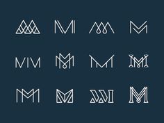 the letters m and m are made up of thin lines, which can be used to create