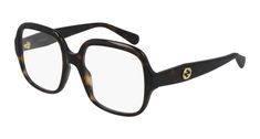 Concept characterized by faceted volumes that highlight the brightness and thickness of the material. Oversize squared shape in acetate. The geometric shape of the temples enhances the Gucci interlocking logo. Gucci Frames, Gucci Eyeglasses, Havana Color, Gucci Glasses, Eyeglass Lenses, Gucci Logo, Gucci Eyewear, Buy Gucci, Gucci Models