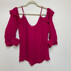 Parker Cold Shoulder Long Sleeve Blouse Women Size Xs Magenta Pink Rose Color. Brand New With Tags. Original Price Paid Was $198. Girly Blouse, Pink Rose Color, Cutout Blouse, Leopard Blouse, Cold Shoulder Long Sleeve, Magenta Pink, Cold Shoulder Blouse, Boho Lace, Black And White Blouse