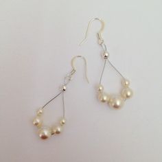 Beaded Teardrop Earrings, Beaded Earrings Diy, Swarovski Pearls, Elegant Earrings, Diy Earrings, Jewelry Tutorials, Wedding Earrings, Diamond Earrings Studs, Teardrop Earrings