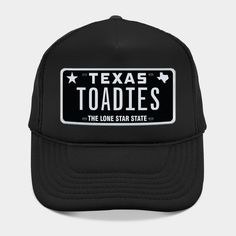 Toadies -- Choose from our vast selection of Trucker hats to match with your favorite design to make the perfect custom graphic Hat. Customize your color! For men and women. Customizable Black Trucker Hat With Flat Brim, Customizable Black Flat Brim Hats, Customizable Streetwear Hats, Customizable Black 5-panel Hat, Trucker Hats, Hat Designs, Trucker Hat, Men And Women, For Men