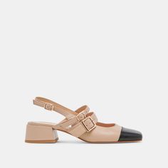 PATZY HEELS NUDE MULTI LEATHER Block Heel Slingback, Prep Style, Statement Shoe, Leather Socks, Handbag Leather, Low Block Heels, Modern Wardrobe, Oversized Blazer, Wardrobe Staples