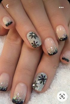 Nails Design Christmas, Nail Art Noel, Holiday Nails Winter, Nails Collection, New Years Eve Nails, Hard Gel Nails, Holiday Nails Christmas, Christmas Gel, January Nails