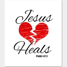 Celebrate the healing power of faith with this "Jesus Heals" t-shirt. This design is a bold declaration of your belief in Christ's ability to heal, restore, and bring hope. Whether you're attending church, participating in prayer groups, or simply going about your day, this shirt serves as a powerful reminder of God’s love and grace. -- Choose from our vast selection of art prints and posters to match with your desired size to make the perfect print or poster. Pick your favorite: Movies, TV Shows, Art, and so much more! Available in mini, small, medium, large, and extra-large depending on the design. For men, women, and children. Perfect for decoration. Jesus Heals, Hope In God, Gods Love Quotes, Beautiful Bible Verses, Jesus Prayer, Bible Quotes Prayer, Healing Power, Christian Quotes Inspirational, Believe In God