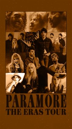 the poster for paramoree the eras tour