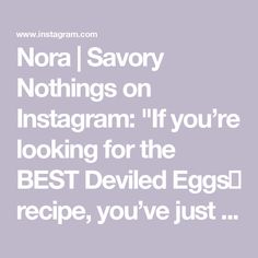 Nora | Savory Nothings on Instagram: "If you’re looking for the BEST Deviled Eggs🥚 recipe, you’ve just hit the jackpot! Comment "RECIPE" and I'll drop the link in your DMs! 

With classic ingredients like creamy mayo, tangy mustard, and a sprinkle of paprika, these little bites are as easy to make as they are delicious.😋 #deviledeggs #appetizer #easyrecipes #recipeoftheday 

Ingredients
6 hardboiled eggs carefully peeled and sliced in half
4 tablespoons mayonnaise OR sour cream OR Greek yogurt
1 teaspoon vegetable oil OR melted butter
1 teaspoon vinegar optional but I love it
½ teaspoon mustard or more to taste
¼ teaspoon Worcestershire sauce
⅛ teaspoon salt
ground black pepper to taste
ground paprika and chives to garnish

Follow 👉 @savorynothings for more easy appetizer ideas!"