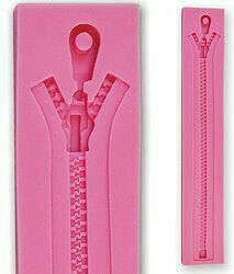 a pink plastic case with two zippers and a toothbrush in the bottom half